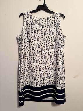 Julian Taylor Sleeveless Birdcage Print Dress Size 20W